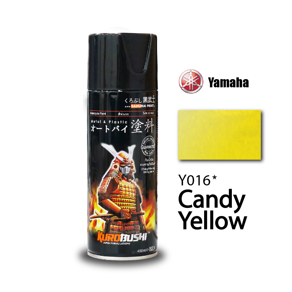 Y016* Màu vàng Candy - Sơn xịt xe máy Samurai